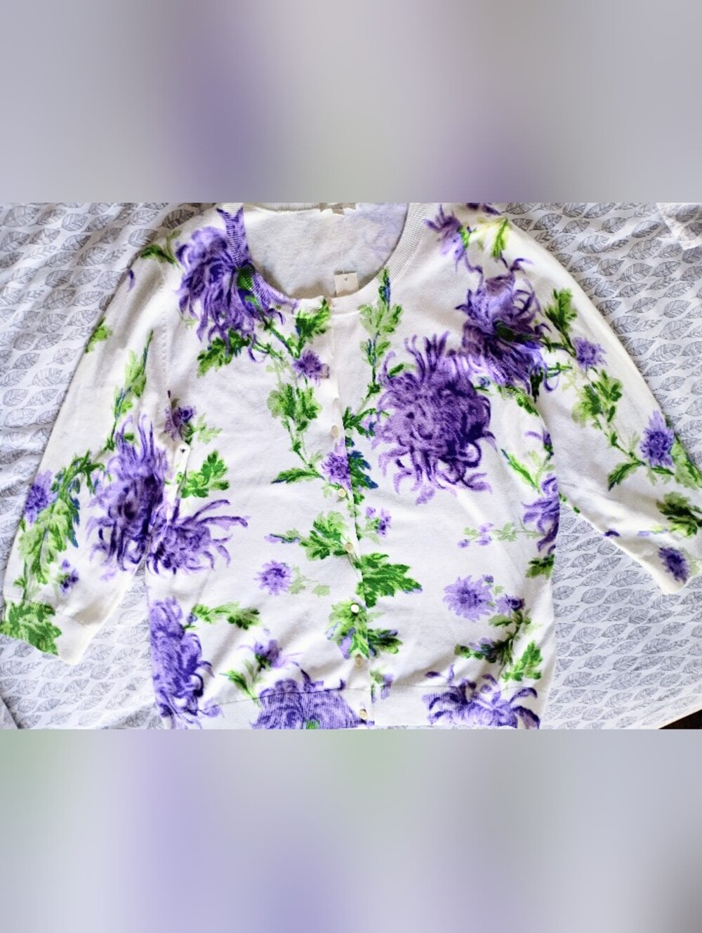 Talbots floral cardigan